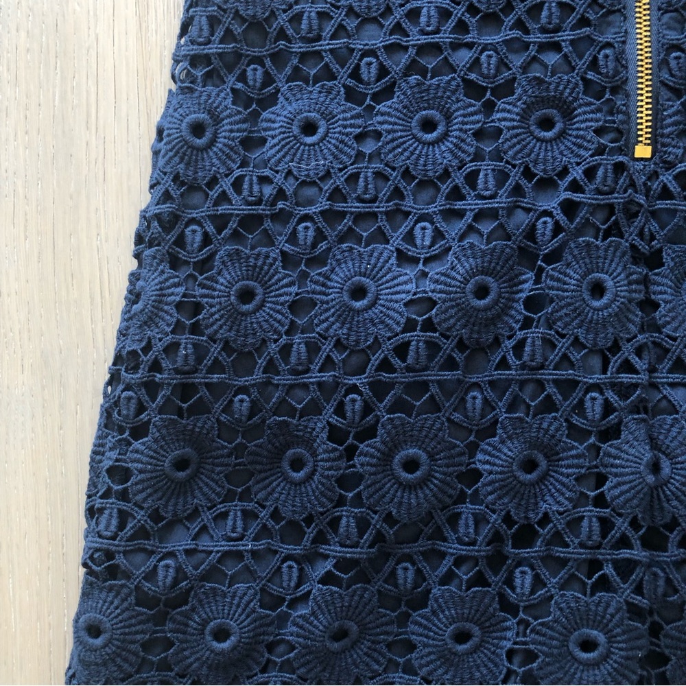 Juicy Couture Daisy Guipure Navy Crochet Ruffle Dress - Picture 9 of 11